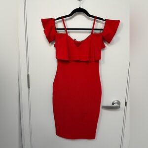 AKIRA Fitted Red Party Dress